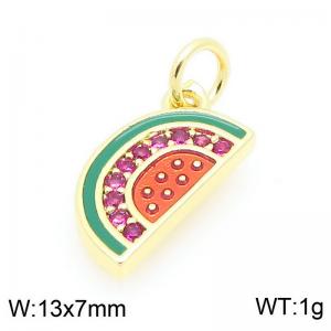 Copper diamond encrusted watermelon accessories - KLJ9359-ZLJ