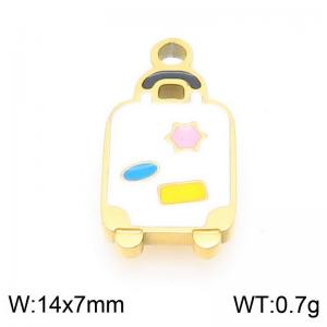 Stainless steel colored luggage accessories with gold plating - KLJ9498-ZLA