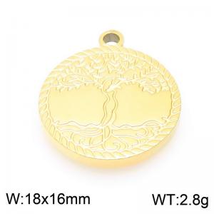 Stainless steel life tree gold-plated accessories - KLJ9500-ZLA
