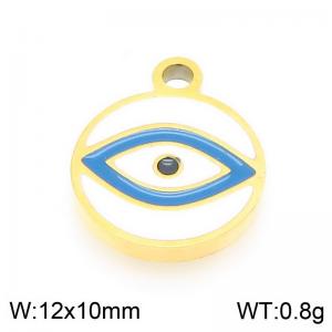 Stainless steel colored magic eye accessories - KLJ9501-ZLA