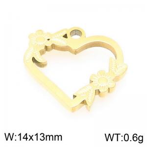 Stainless steel hollow heart gold-plated accessories - KLJ9506-ZLA