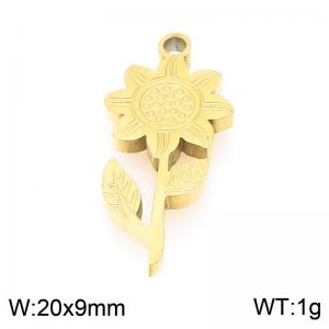 Stainless steel flower gold-plated accessories - KLJ9520-ZLA