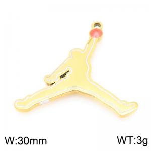 Stainless steel basketball youth gold-plated accessories - KLJ9536-ZLA