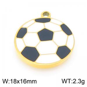 Stainless steel football gold-plated accessories - KLJ9540-ZLA