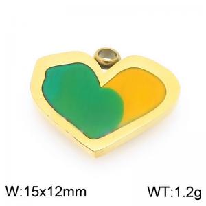 Stainless steel color matching heart-shaped gold-plated accessories - KLJ9546-ZLA
