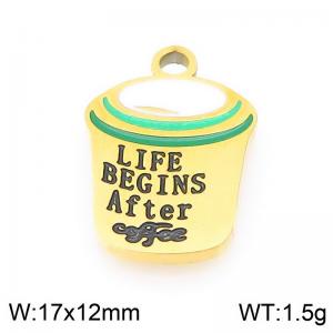 Stainless steel coffee cup gold-plated accessories - KLJ9550-ZLA