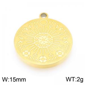 Stainless steel circular planet pattern gold-plated accessory - KLJ9553-ZLA