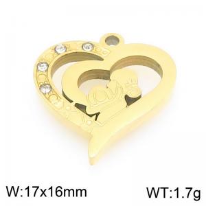 Stainless steel mother hollow heart gold-plated accessory - KLJ9571-ZLA