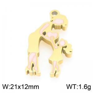 Stainless steel mother daughter gold-plated accessories - KLJ9577-ZLA