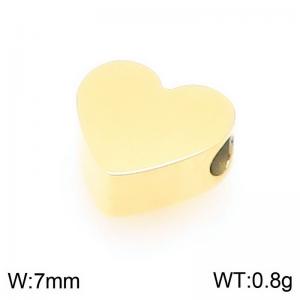 Stainless steel perforated heart-shaped gold-plated accessory - KLJ9579-ZLA