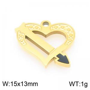 Stainless steel hollow gold-plated accessories symbolizing love at first sight - KLJ9582-ZLA