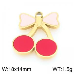 Stainless steel cherry gold-plated accessories - KLJ9586-ZLA