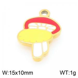 Stainless steel mushroom gold-plated accessories - KLJ9587-ZLA