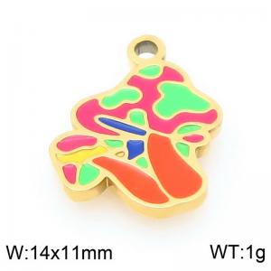 Stainless steel mushroom gold-plated accessories - KLJ9589-ZLA