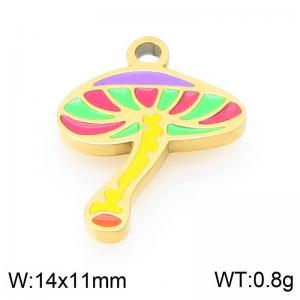 Stainless steel mushroom gold-plated accessories - KLJ9590-ZLA