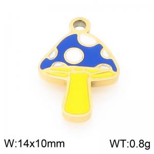 Stainless steel mushroom gold-plated accessories - KLJ9591-ZLA