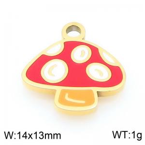 Stainless steel mushroom gold-plated accessories - KLJ9592-ZLA