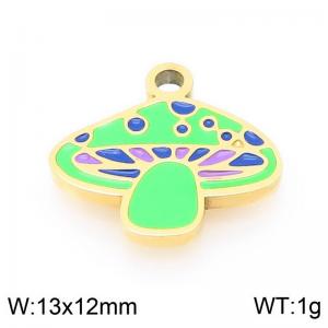 Stainless steel mushroom gold-plated accessories - KLJ9595-ZLA