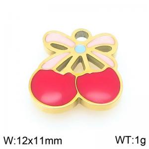 Stainless steel cherry gold-plated accessories - KLJ9609-ZLA