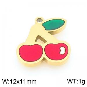 Stainless steel cherry gold-plated accessories - KLJ9611-ZLA