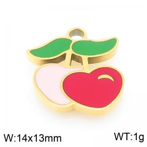 Stainless steel cherry gold-plated accessories - KLJ9612-ZLA