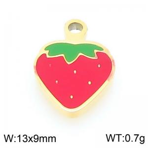 Stainless steel strawberry gold-plated accessories - KLJ9613-ZLA