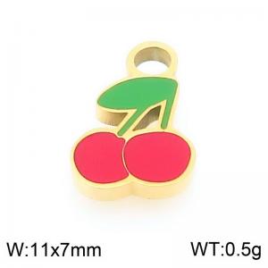 Stainless steel cherry gold-plated accessories - KLJ9614-ZLA