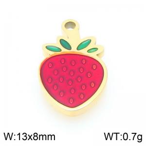 Stainless steel strawberry gold-plated accessories - KLJ9616-ZLA