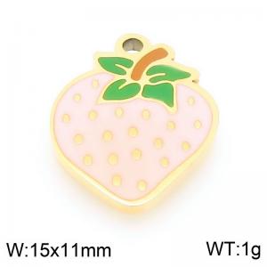 Stainless steel strawberry gold-plated accessories - KLJ9620-ZLA