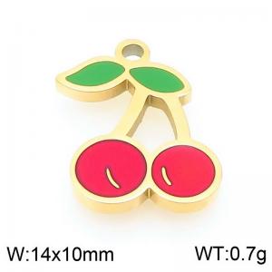 Stainless steel cherry gold-plated accessories - KLJ9622-ZLA