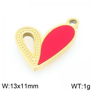 Stainless steel hollow heart gold-plated accessories - KLJ9628-ZLA