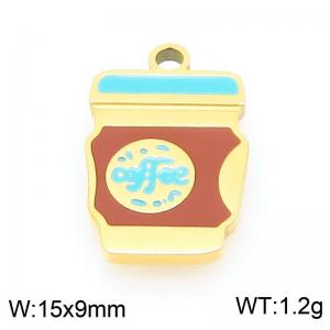 Stainless steel coffee cup gold-plated accessories - KLJ9632-ZLA