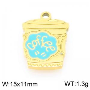 Stainless steel coffee cup gold-plated accessories - KLJ9633-ZLA