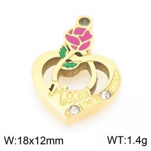 Stainless steel diamond inlaid colored rose hollow gold plated accessory - KLJ9640-ZLA