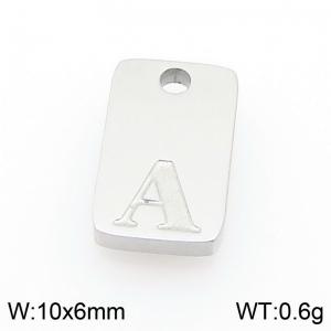 Stainless Steel Accessories Silver Color Letter A - KLJ9781-Z