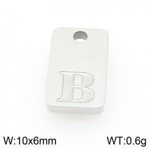 Stainless Steel Accessories Silver Color Letter B - KLJ9782-Z