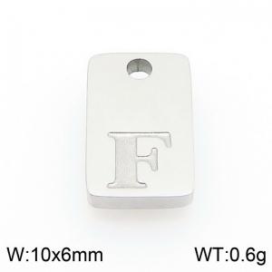 Stainless Steel Accessories Silver Color Letter F - KLJ9786-Z