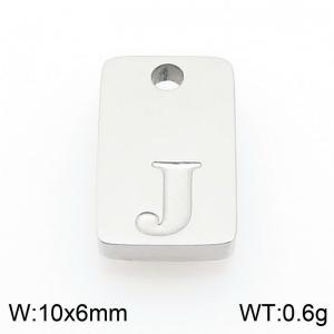 Stainless Steel Accessories Silver Color Letter J - KLJ9790-Z