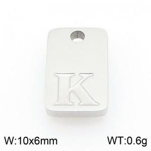 Stainless Steel Accessories Silver Color Letter K - KLJ9791-Z