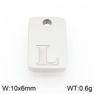 Stainless Steel Accessories Silver Color Letter L - KLJ9792-Z