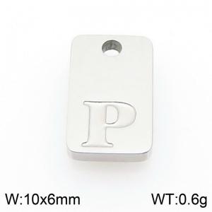 Stainless Steel Accessories Silver Color Letter P - KLJ9796-Z