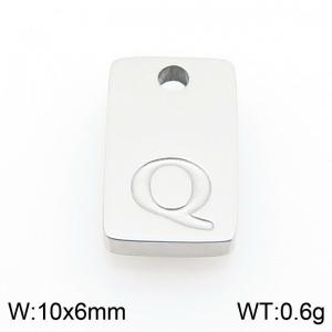 Stainless Steel Accessories Silver Color Letter Q - KLJ9797-Z