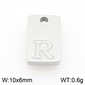 Stainless Steel Accessories Silver Color Letter R - KLJ9798-Z
