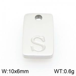 Stainless Steel Accessories Silver Color Letter S - KLJ9799-Z