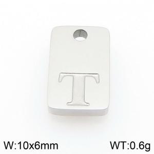 Stainless Steel Accessories Silver Color Letter T - KLJ9800-Z