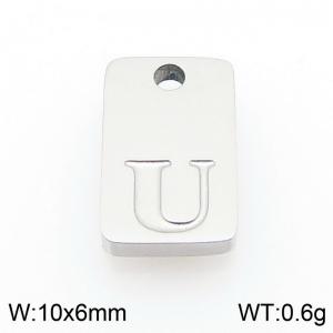 Stainless Steel Accessories Silver Color Letter U - KLJ9801-Z