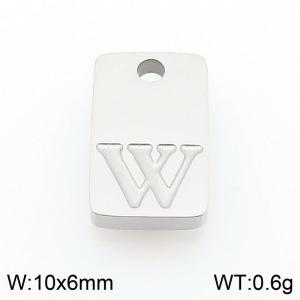 Stainless Steel Accessories Silver Color Letter W - KLJ9803-Z