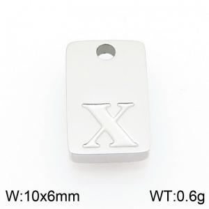 Stainless Steel Accessories Silver Color Letter X - KLJ9804-Z