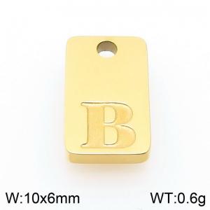 Stainless Steel Accessories Gold Color Letter B - KLJ9808-Z