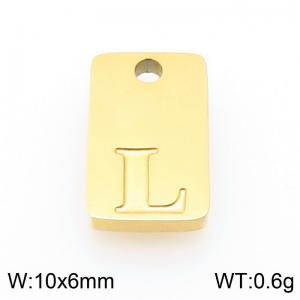 Stainless Steel Accessories Gold Color Letter L - KLJ9818-Z